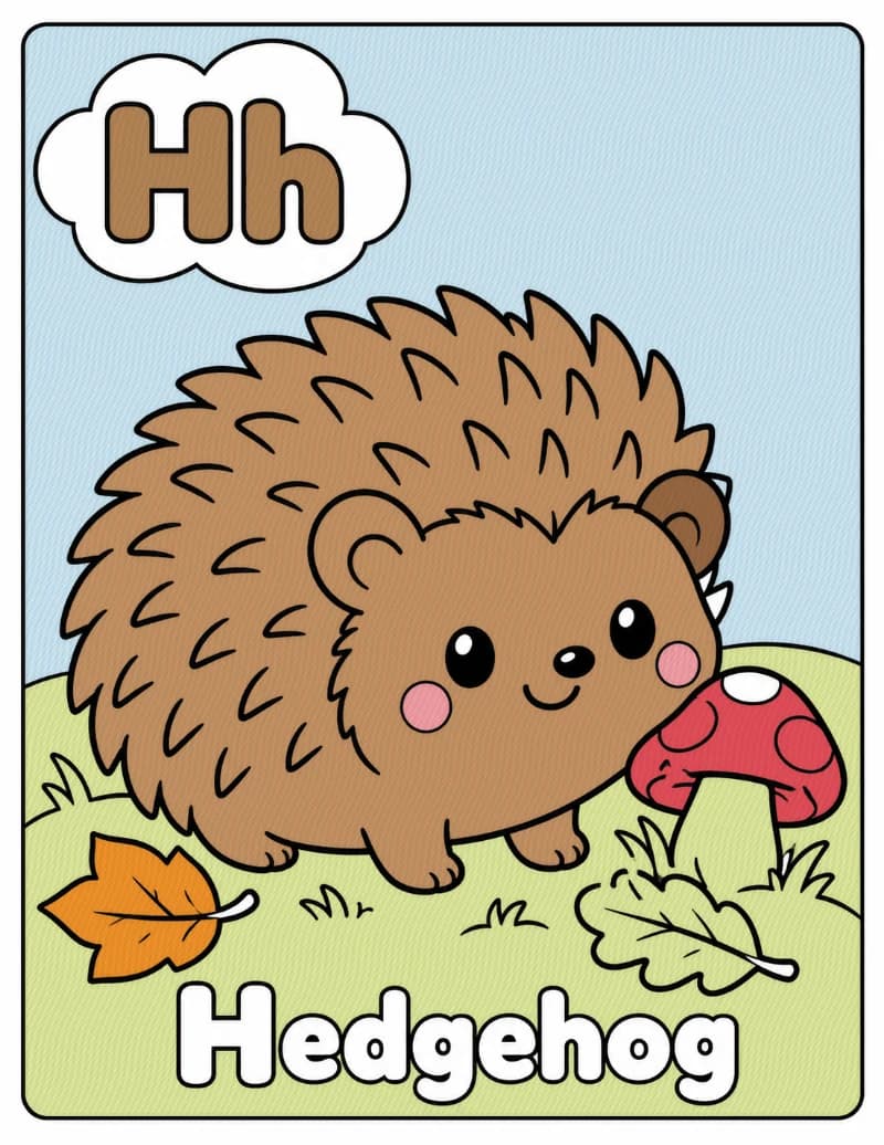 Hedgehog, colored