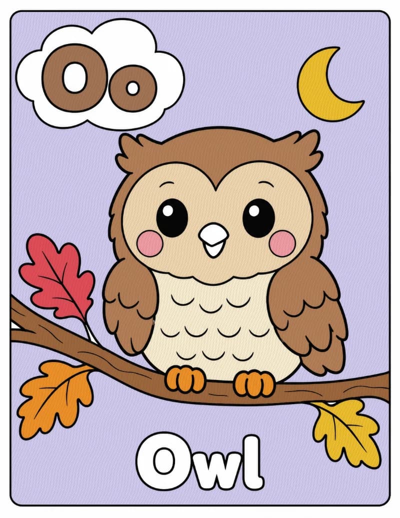 Owl, colored