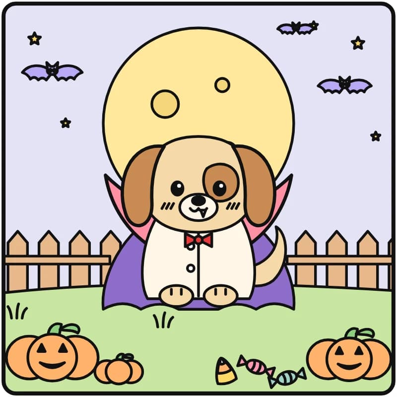 Dressing Up as a Vampire, colored